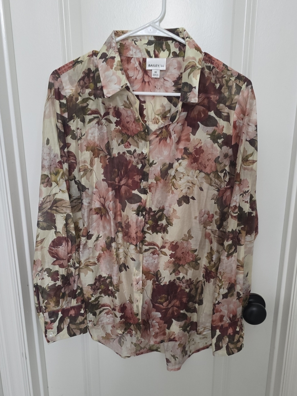 Bailey 44 Floral Button-Up Shirt in Pink and Brown Tones